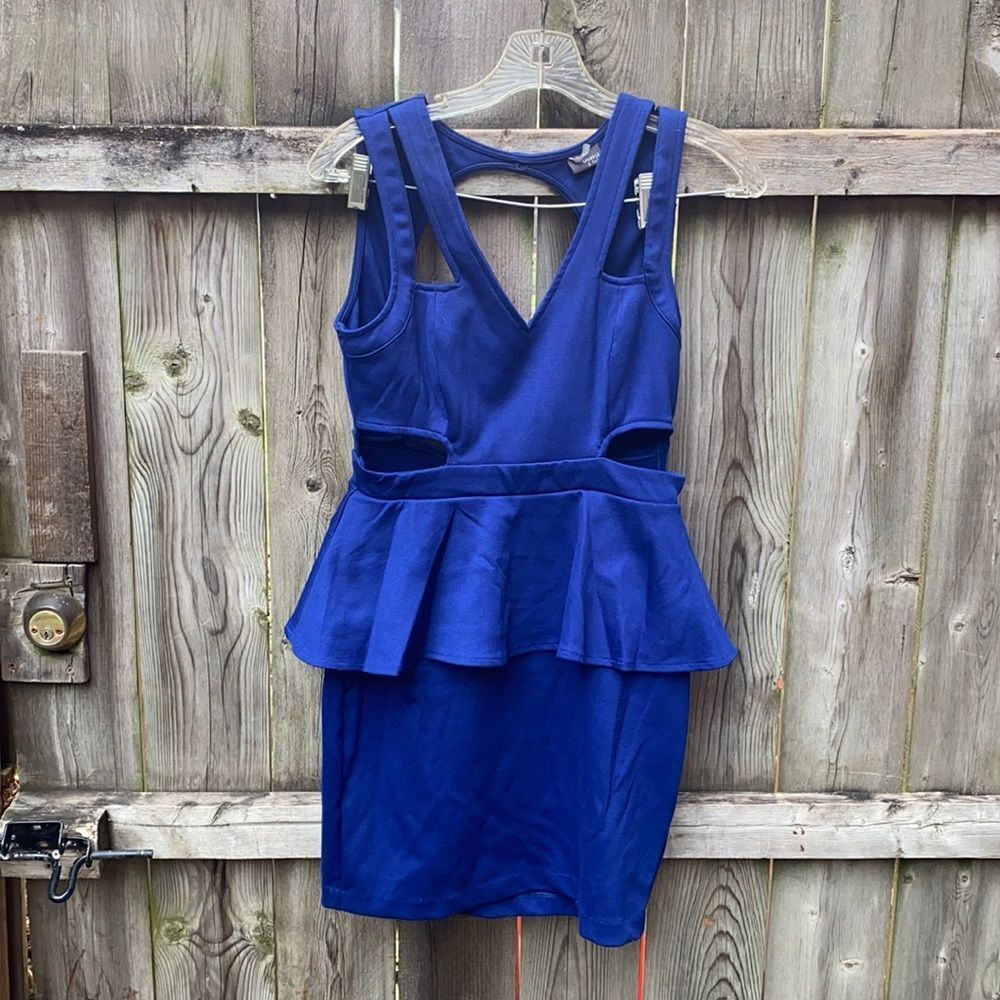 Sparkle & Fade peplum cut out dress sz. 4